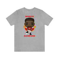 Marcus Rashford Manchester United, Soft Cotton Bella and Canvas Short Sleeve Tee shirt