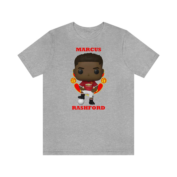 Marcus Rashford Manchester United, Soft Cotton Bella and Canvas Short Sleeve Tee shirt