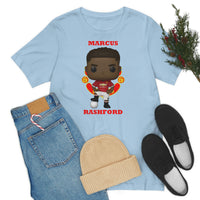 Marcus Rashford Manchester United, Soft Cotton Bella and Canvas Short Sleeve Tee shirt