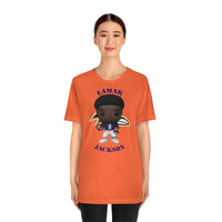Lemar Jackson Baltimore Ravens, Soft Cotton Bella and Canvas Short Sleeve Tee shirt