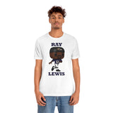 Ray Lewis Baltimore Ravens, Soft Cotton Bella and Canvas Short Sleeve Tee shirt