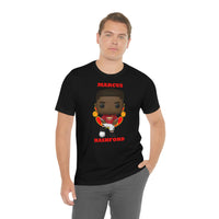 Marcus Rashford Manchester United, Soft Cotton Bella and Canvas Short Sleeve Tee shirt