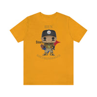 Ben Roethlisberger Pittsburgh Steelers Throwback, Soft Cotton Bella and Canvas Short Sleeve Tee shirt