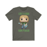 Kurt Cobain Green Jumper, Soft Cotton Bella and Canvas Short Sleeve Tee shirt