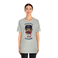 Francisco Lindor Cleveland Indians, Soft Cotton Bella and Canvas Short Sleeve Tee shirt