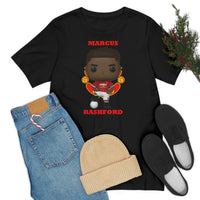 Marcus Rashford Manchester United, Soft Cotton Bella and Canvas Short Sleeve Tee shirt