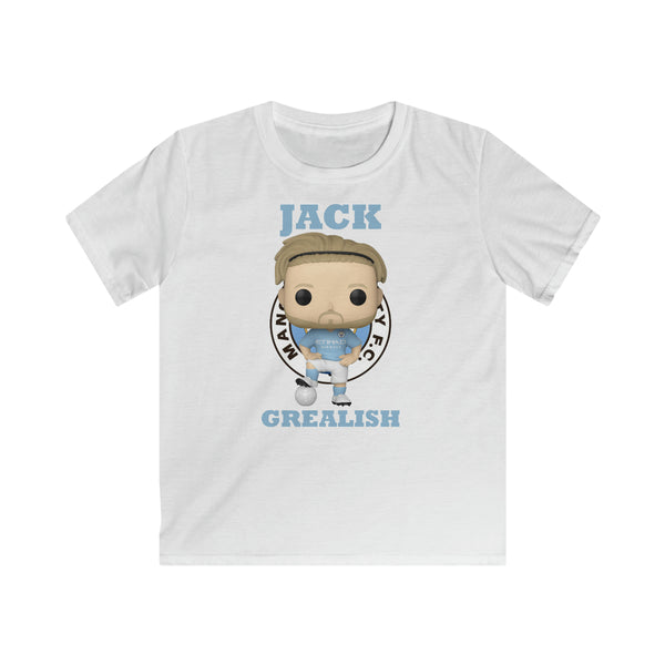Jack Grealish Manchester City, Kids Gildan Softstyle Tee Shirt