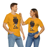 Ray Lewis Baltimore Ravens, Soft Cotton Bella and Canvas Short Sleeve Tee shirt