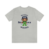 Russell Wilson Seattle Seahawks (Green), Soft Cotton Bella and Canvas Short Sleeve Tee shirt