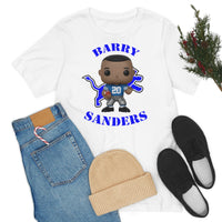 Barry Sanders Detroit Lions, Soft Cotton Bella and Canvas Short Sleeve Tee shirt