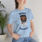 Zeke Elliott Dallas Cowboys (Throwback), Soft Cotton Bella and Canvas Short Sleeve Tee shirt