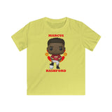 Marcus Rashford Manchester United, Kids Gildan Softstyle Tee Shirt
