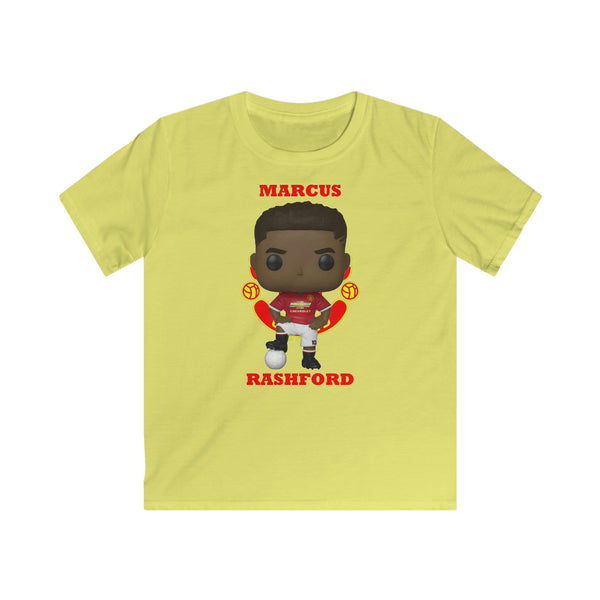 Marcus Rashford Manchester United, Kids Gildan Softstyle Tee Shirt