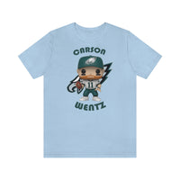 Carson Wentz Philadelphia Eagles (White Jersey), Soft Cotton Bella and Canvas Short Sleeve Tee shirt
