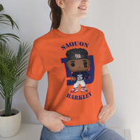 Saquon Barkley New York Giants, Soft Cotton Bella and Canvas Short Sleeve Tee shirt