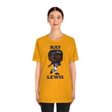 Ray Lewis Baltimore Ravens, Soft Cotton Bella and Canvas Short Sleeve Tee shirt