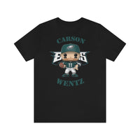 Carson Wentz Philadelphia Eagles (Green Jersey), Soft Cotton Bella and Canvas Short Sleeve Tee shirt