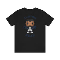 Junior Seau L.A Chargers, Soft Cotton Bella and Canvas Short Sleeve Tee shirt