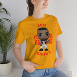 Jim Brown Cleveland Browns, Soft Cotton Bella and Canvas Short Sleeve Tee shirt