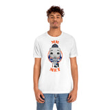 Mr Met New York Mets, Soft Cotton Bella and Canvas Short Sleeve Tee shirt