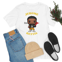 Jerome Bettis Pittsburgh Steelers, Soft Cotton Bella and Canvas Short Sleeve Tee shirt