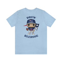 Drew Bledsoe New England Patriots, Soft Cotton Bella and Canvas Short Sleeve Tee shirt