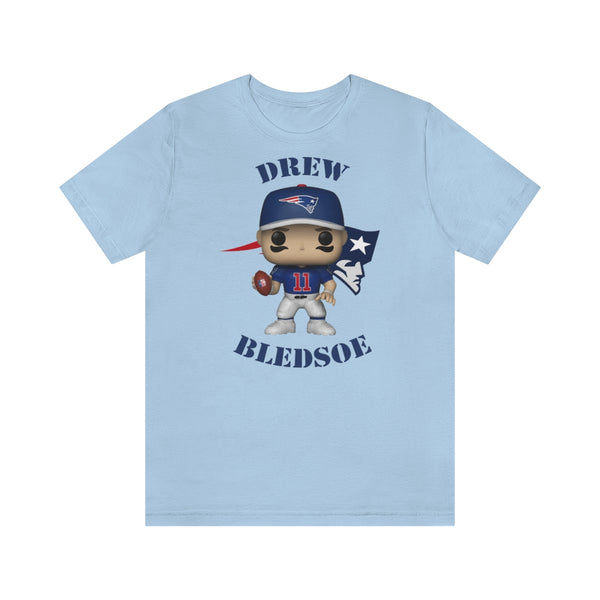 Drew Bledsoe New England Patriots, Soft Cotton Bella and Canvas Short Sleeve Tee shirt