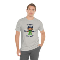 Russell Wilson Seattle Seahawks (Green), Soft Cotton Bella and Canvas Short Sleeve Tee shirt