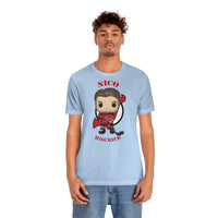 Nico Hischier New Jersey Devils, Soft Cotton Bella and Canvas Short Sleeve Tee shirt