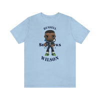 Russell Wilson Seattle Seahawks (Large), Soft Cotton Bella and Canvas Short Sleeve Tee shirt