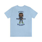 Russell Wilson Seattle Seahawks (Large), Soft Cotton Bella and Canvas Short Sleeve Tee shirt