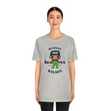 Russell Wilson Seattle Seahawks (Green), Soft Cotton Bella and Canvas Short Sleeve Tee shirt