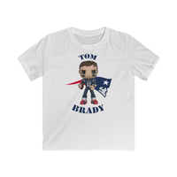 Tom Brady New England Patriots (Large), Kids Gildan Softstyle Tee Shirt