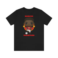 Marcus Rashford Manchester United, Soft Cotton Bella and Canvas Short Sleeve Tee shirt