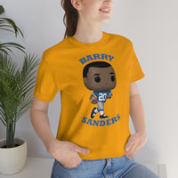 Barry Sanders Detroit Lions, Soft Cotton Bella and Canvas Short Sleeve Tee shirt