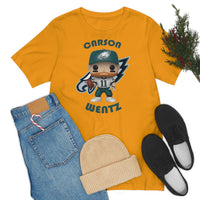 Carson Wentz Philadelphia Eagles (White Jersey), Soft Cotton Bella and Canvas Short Sleeve Tee shirt