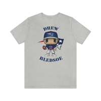 Drew Bledsoe New England Patriots, Soft Cotton Bella and Canvas Short Sleeve Tee shirt