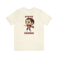 Steve Young San Francisco 49ers, Soft Cotton Bella and Canvas Short Sleeve Tee shirt