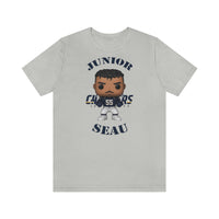 Junior Seau L.A Chargers, Soft Cotton Bella and Canvas Short Sleeve Tee shirt