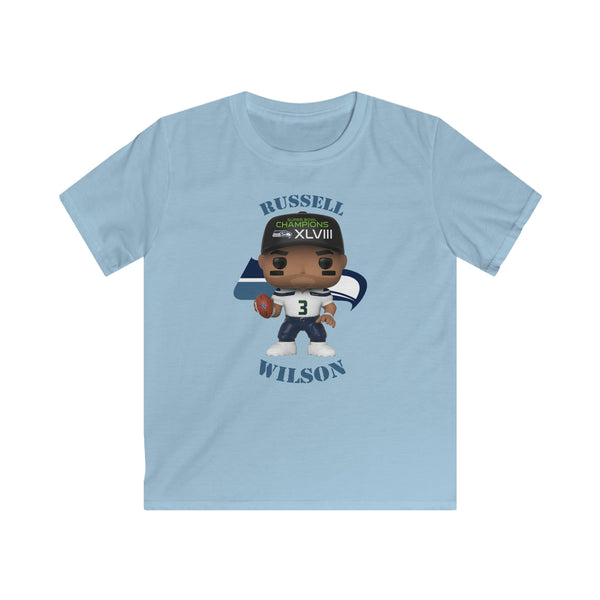 Russell Wilson Seattle Seahawks, Kids Gildan Softstyle Tee Shirt