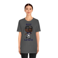 Ray Lewis Baltimore Ravens, Soft Cotton Bella and Canvas Short Sleeve Tee shirt