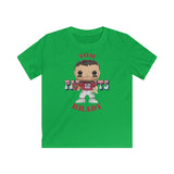Tom Brady New England Patriots (Throwback), Kids Gildan Softstyle Tee Shirt