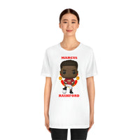 Marcus Rashford Manchester United, Soft Cotton Bella and Canvas Short Sleeve Tee shirt