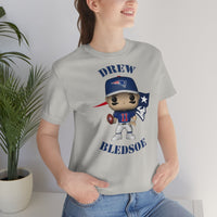 Drew Bledsoe New England Patriots, Soft Cotton Bella and Canvas Short Sleeve Tee shirt