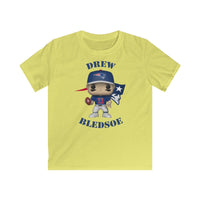 Drew Bledsoe New England Patriots, Kids Gildan Softstyle Tee Shirt