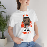 Jim Brown Cleveland Browns, Soft Cotton Bella and Canvas Short Sleeve Tee shirt