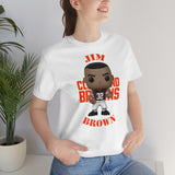 Jim Brown Cleveland Browns, Soft Cotton Bella and Canvas Short Sleeve Tee shirt