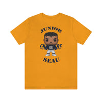 Junior Seau L.A Chargers, Soft Cotton Bella and Canvas Short Sleeve Tee shirt
