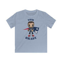 Tom Brady New England Patriots (Large), Kids Gildan Softstyle Tee Shirt