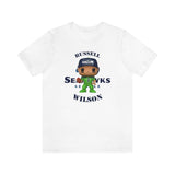 Russell Wilson Seattle Seahawks (Green), Soft Cotton Bella and Canvas Short Sleeve Tee shirt